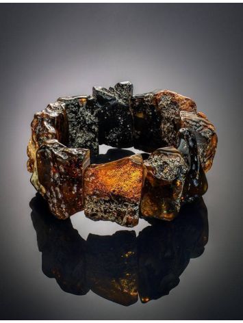 Raw Amber Beaded Bracelet The Volcano, image , picture 2