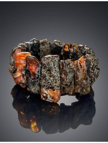 Black Amber Beaded Bracelet The Volcano, image , picture 2