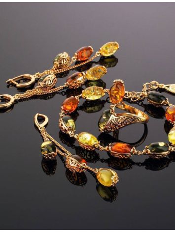 Link Amber Bracelet In Gold Plated Silver The Casablanca, image , picture 4