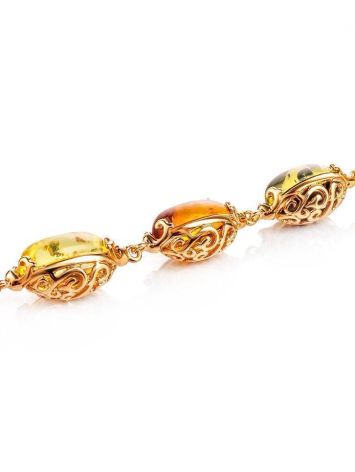 Link Amber Bracelet In Gold Plated Silver The Casablanca, image , picture 3