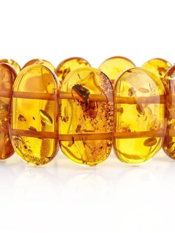 Lemon Amber Flat Beaded Bracelet, image , picture 3