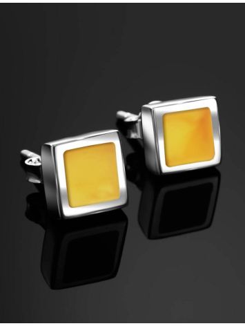 Honey Amber Earrings In Sterling Silver The London, image , picture 2