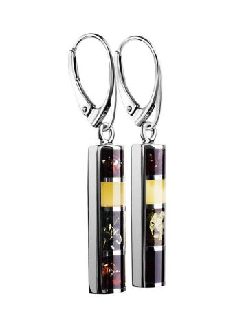 Drop Amber Earrings In Sterling Silver The London, image , picture 3