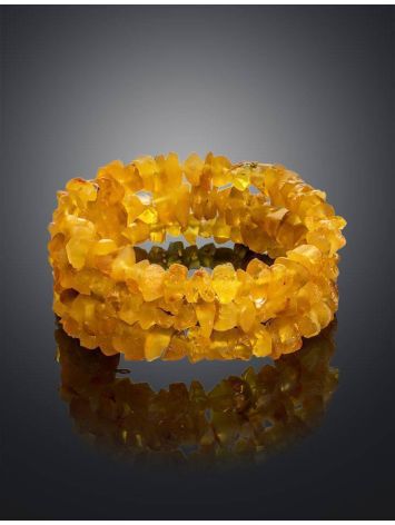 Natural Lemon Amber Wrap Bracelet, image , picture 2