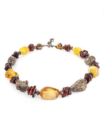 Multicolor Raw Amber Beaded Necklace The Indonesia, image , picture 3