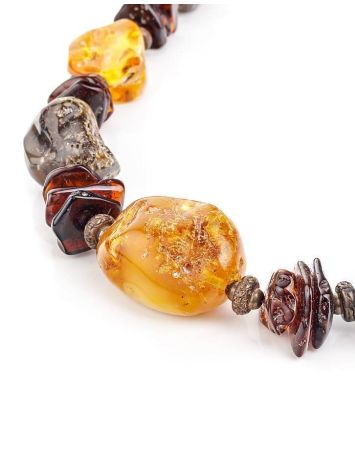Multicolor Raw Amber Beaded Necklace The Indonesia, image , picture 4