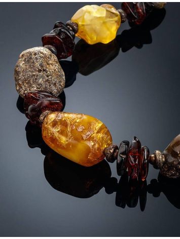 Multicolor Raw Amber Beaded Necklace The Indonesia, image , picture 2