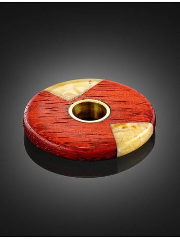Round Amber Pendant With Padauk Wood The Indonesia, image , picture 2