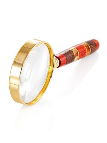 Handmade Amber Magnifying Glass With Wood The Indonesia, image , picture 3