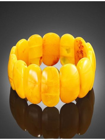 Vintage Style Honey Amber Stretch Bracelet, image , picture 2