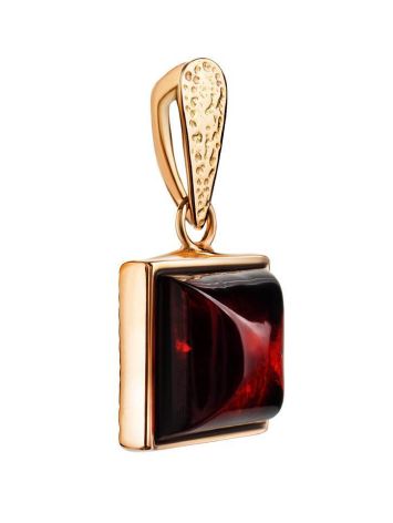 Cherry Amber Pendant In Gold The Ovation, image , picture 3