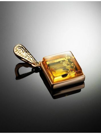 Lemon Amber Pendant In Gold The Ovation, image , picture 2