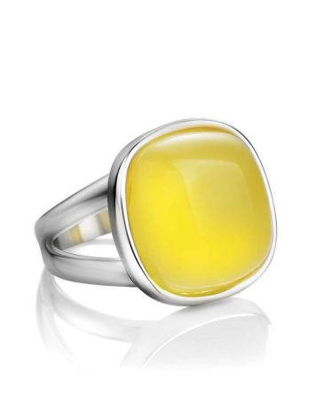Honey Amber Ring In Sterling Silver The Copenhagen, Ring Size: 11 / 20.5, image , picture 4