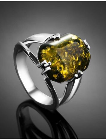 Faceted Amber Ring In sterling Silver The Jazz, Ring Size: 10 / 20, image , picture 2