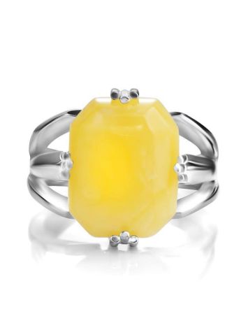 Faceted Amber Ring In Sterling Silver The Jazz, Ring Size: 11.5 / 21, image , picture 4