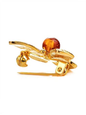 Enamel Butterfly Brooch With Amber And Crystals The Beoluna, image , picture 3