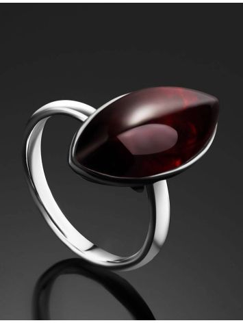 Cherry Amber Ring In Sterling Silver The Amaranth, Ring Size: Adjustable, image , picture 2