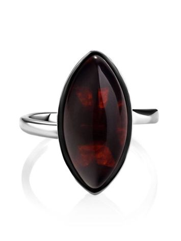 Cherry Amber Ring In Sterling Silver The Amaranth, Ring Size: Adjustable, image , picture 3