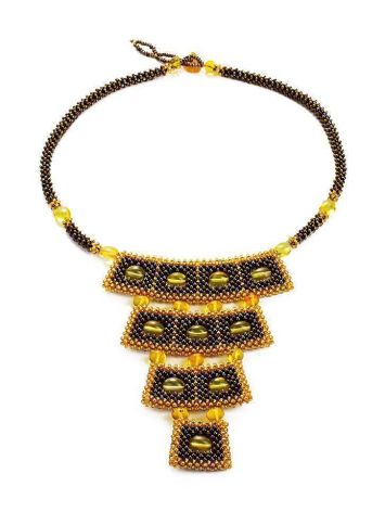 Multicolor Amber Necklace With Glass Beads The Fable, image , picture 3