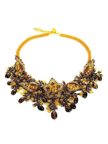 Multicolor Amber Necklace With Brown Beads The Fable, image , picture 4
