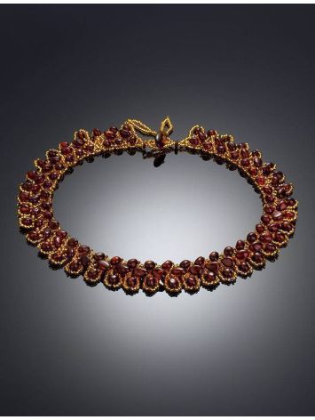 Amber Necklace With Yellow Glass Beads The Fable, image , picture 2