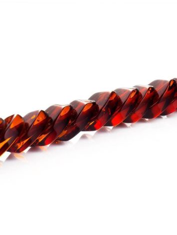 Bright Cognac Amber Beaded Necklace, image , picture 3