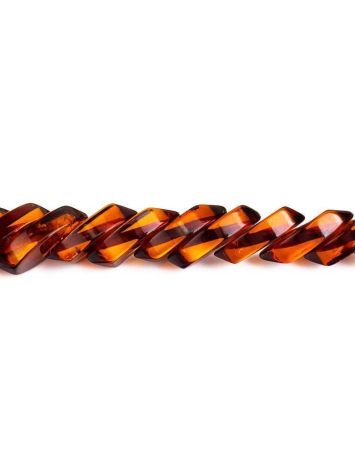 Bright Cognac Amber Beaded Necklace, image , picture 4