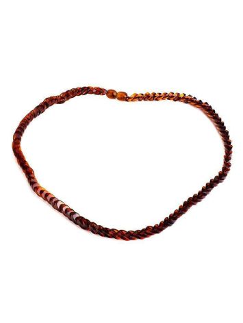 Bright Cognac Amber Beaded Necklace, image , picture 5