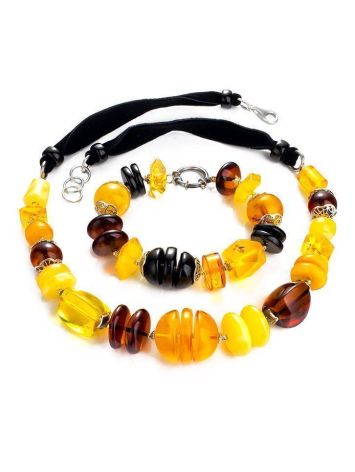 Multicolor Amber Beaded Bracelet, image , picture 4
