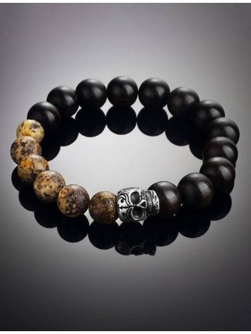 Black Amber Bracelet With Wooden Beads The Cuba, image , picture 2