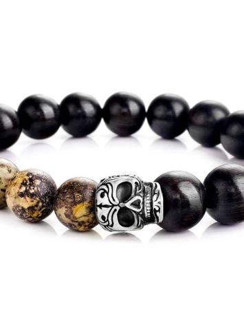 Black Amber Bracelet With Wooden Beads The Cuba, image , picture 3