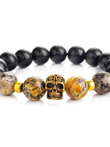 Black Amber Bracelet With Wooden Beads The Cuba, image , picture 3