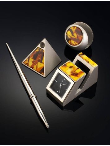 Mosaic Amber Office Desk Set With Metal, image , picture 2