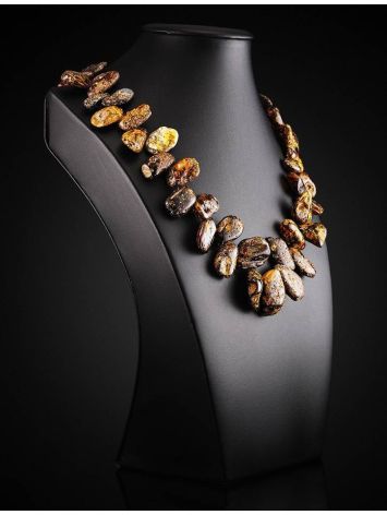 Black Amber Beaded Necklace, image , picture 2