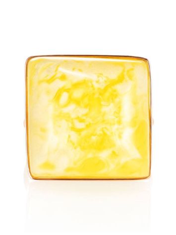 Geometric Amber Ring In Gold, Ring Size: 7 / 17.5, image , picture 4
