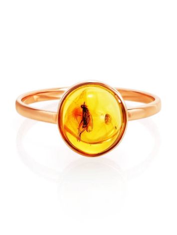 Amber Ring In Gold With Inclusion The Clio, Ring Size: 6 / 16.5, image , picture 4