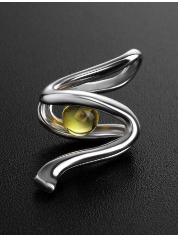 Lemon Amber Pendant In Sterling Silver The Leia, image , picture 2