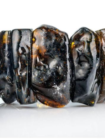 Natural Black Amber Bracelet The Volcano, image , picture 3