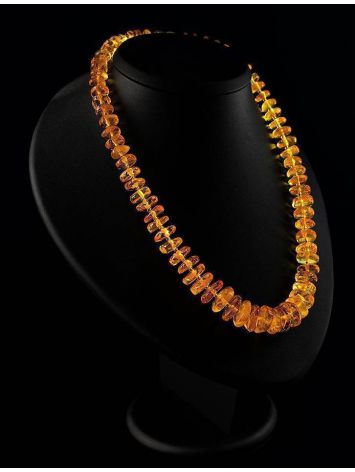 Bright Lemon Amber Beaded Necklace, image , picture 4