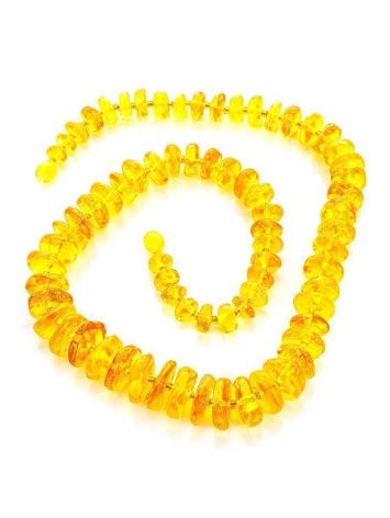 Bright Lemon Amber Beaded Necklace, image , picture 3