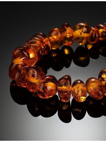 Cognac Amber Beaded Necklace, image , picture 2