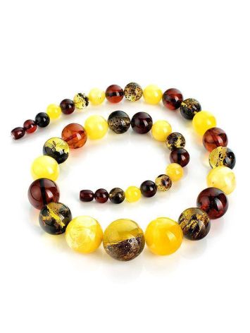 Multicolor Amber Ball Beaded Necklace, image , picture 4