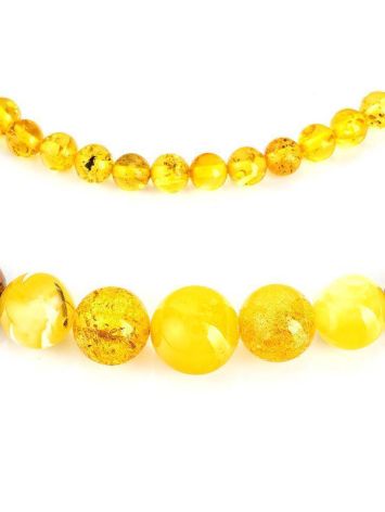 Multicolor Amber Ball Beaded Necklace, image , picture 4