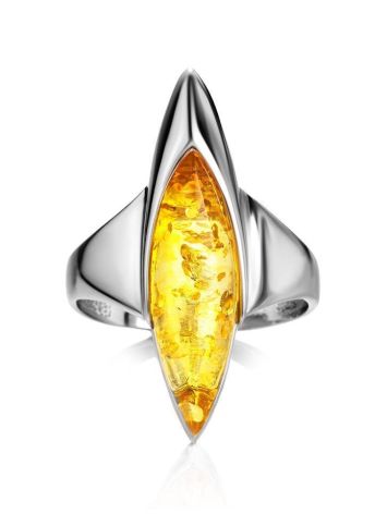 Lemon Amber Ring In Sterling Silver The Gaudi, Ring Size: 9 / 19, image , picture 4