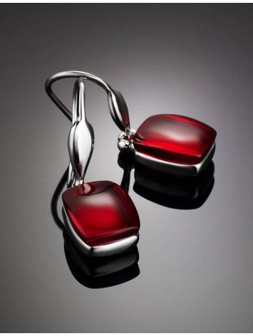 Amber Earrings In Sterling Silver The Sangria, image , picture 2