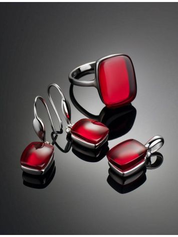 Amber Earrings In Sterling Silver The Sangria, image , picture 6