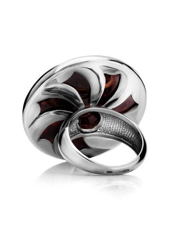 Cocktail Amber Ring In Sterling Silver The Monaco, Ring Size: 6.5 / 17, image , picture 5