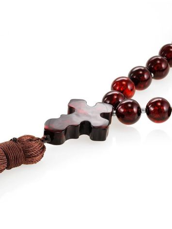 Orthodox 33 Cherry Amber Prayer Beads, image , picture 3