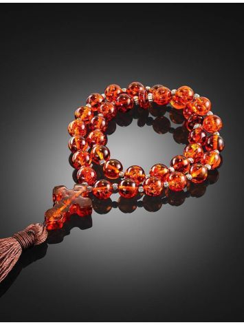 Orthodox 33 Cognac Amber Prayer Beads, image , picture 2
