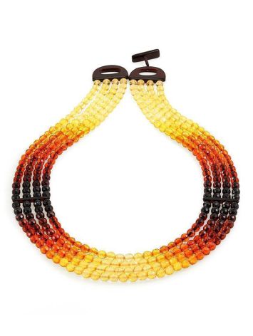 Bold Multicolor Amber Beaded Necklace The Prague, image , picture 3